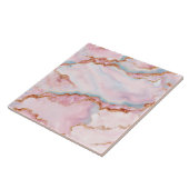Marble Agate Trendy Blue Pink Gold Collection Fliese (Seite)