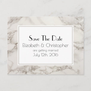 Marble Alabaster Taupe Tan Save the Date Abstrakt Ankündigungspostkarte