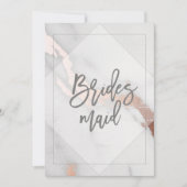 MARBLE AND ROSE GOLD BRIDESMAID CARD EINLADUNG (Vorderseite)