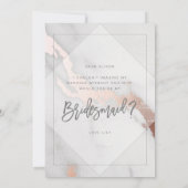 MARBLE AND ROSE GOLD BRIDESMAID CARD EINLADUNG (Rückseite)