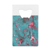 Marble Aqua-Farbmuster Geldbeutel Flaschenöffner (Rückseite)