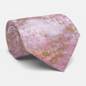 MARBLE ART DECO GEMUSTERT PINK LILAC KRAWATTE (Gerollt)