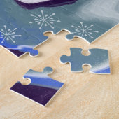 Marble Art Januar blau aquamarin weiß Puzzle (Seite)