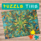Marble Art November gelb aquamarin - schwer Puzzle