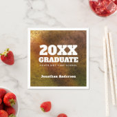 Marble Background Fett Text Graduation Party Serviette (Beispiel)