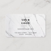 Marble Beauty Business Logo Danke Loyalty Card Treuekarte (Rückseite)