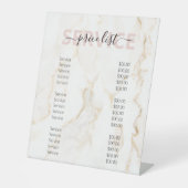Marble Beauty Salon Preisliste Sockelschild (Vorderseite)