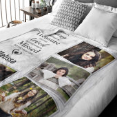 Marble Beileid Memorials Keepake Foto Collage Fleecedecke