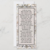 Marble benutzerdefinierte Memorial Keepake-Karte (Rückseite)