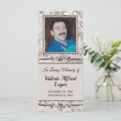 Marble benutzerdefinierte Memorial Keepake-Karte (Stehend Vorderseite)