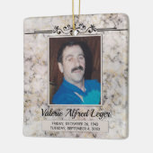 Marble benutzerdefinierte Memorial Keepsakes Keramikornament (Links)