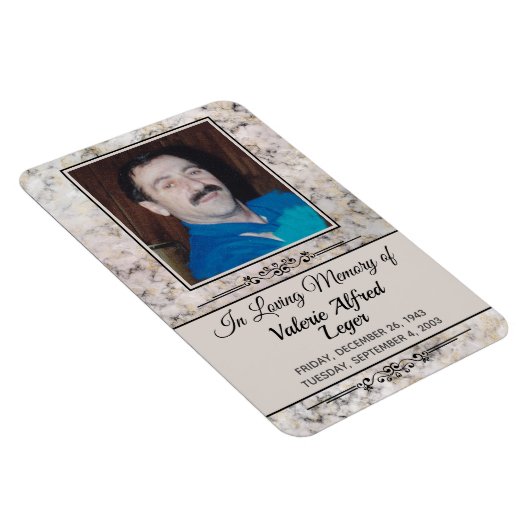 Marble benutzerdefinierte Memorial Keepsakes Magnet (Rechte Seite)