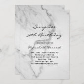 Marble Birthday Einladung (Vorne/Hinten)