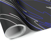 Marble Black Blue Geschenkpapier (Rolleneckpunkt)