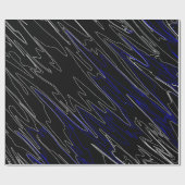 Marble Black Blue Geschenkpapier (Flach)