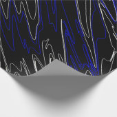 Marble Black Blue Geschenkpapier (Ecke)
