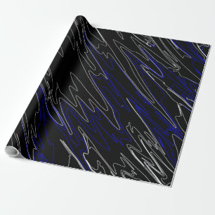 Marble Black Blue Geschenkpapier