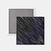 Marble Black Blue Magnet (Vorderseite/Rückseite)