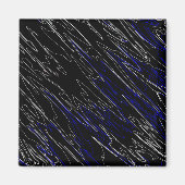 Marble Black Blue Magnet (Vorne)