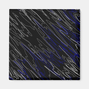 Marble Black Blue Magnet
