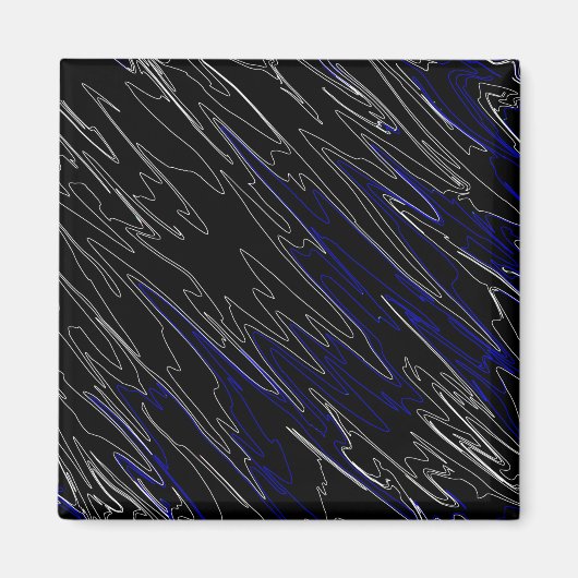 Marble Black Blue Magnet (Vorne)