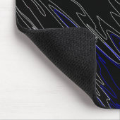 Marble Black Blue Mousepad (Ecke)