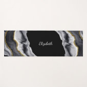 Marble Black Gold Personalize Yogamatte (Vorderseite (Horizontal))