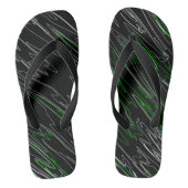 Marble Black Green Badesandalen (Fußbett)