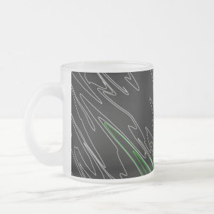 Marble Black Green Mattglastasse
