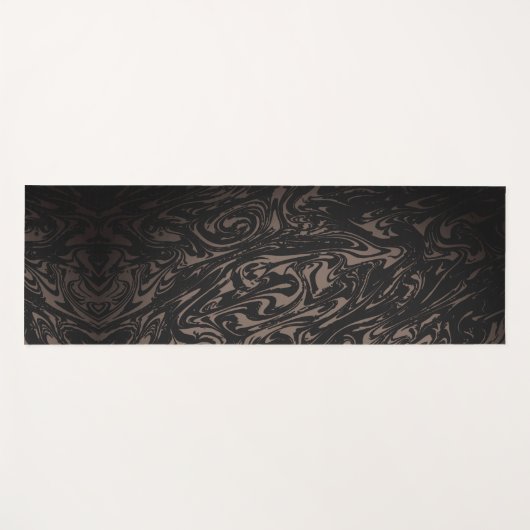 Marble Black Swirl Yogamatte (Vorderseite (Horizontal))