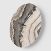 Marble black white agate gemstone große wanduhr (Winkel)