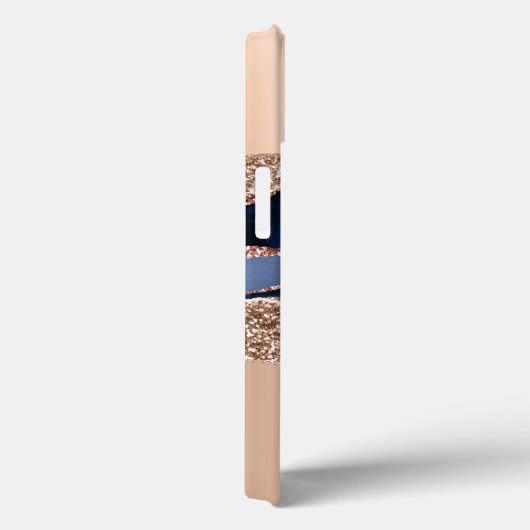 Marble Blue Geode Gold Glitzer Case-Mate iPhone Hülle (Rückseite / Rechts)