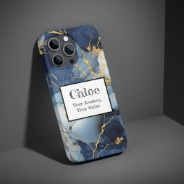 Marble Blue&Gold Ihre Reise, Ihre Regeln Case-Mate iPhone Hülle