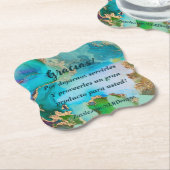 Marble Blue Lila Edit Your Own Vielen Dank Untersetzer (angewinkelt)