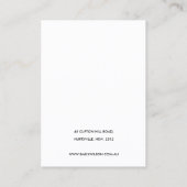 MARBLE BLUSH PINK LOTUS EINFACHE EARRING-ANZEIGE VISITENKARTE (Rückseite)