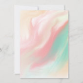Marble Bold Pink Aquamarin Peach Typografy Wedding Einladung (Rückseite)