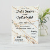 Marble Bridal Dusche Einladung (Stehend Vorderseite)