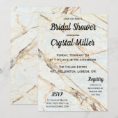 Marble Bridal Dusche Einladung (Vorne/Hinten)