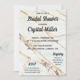 Marble Bridal Dusche Einladung