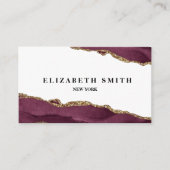 Marble Burgundy Visitenkarte (Vorderseite)