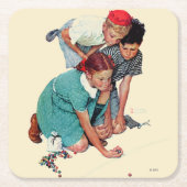 Marble Champion Rechteckiger Pappuntersetzer (Vorderseite)