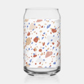 Marble Chips Retro Terrazzo Pattern Can Glass Dosenglas (Rückseite)