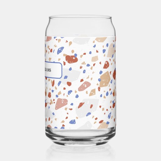 Marble Chips Retro Terrazzo Pattern Can Glass Dosenglas (Links)