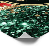 Marble Christmas Agate & Gold Glitzer Geburtstag Poster (Ecke)
