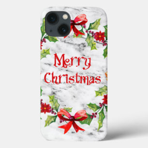 Marble Christmas Flowers 5 Pattern Case-Mate iPhone Hülle