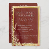 Marble Classic Foto Wedding Einladung (Vorne/Hinten)