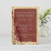 Marble Classic Foto Wedding Einladung (Stehend Vorderseite)