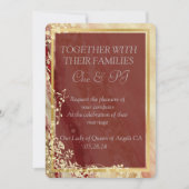 Marble Classic Foto Wedding Einladung (Vorderseite)