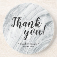 Marble classic Wedding Danke für Untersetzer