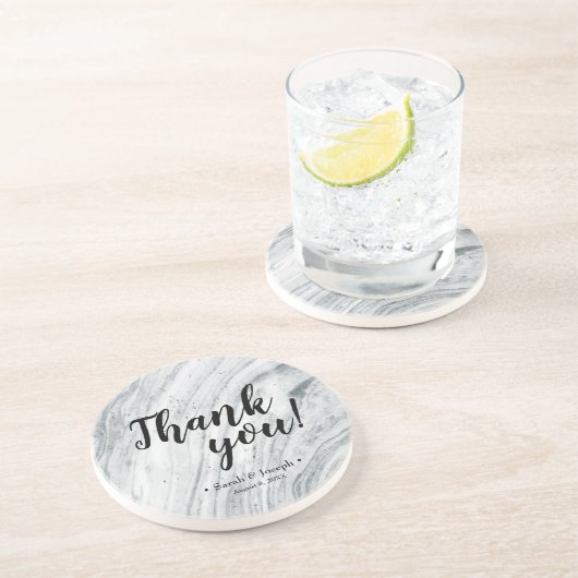 Marble classic Wedding Danke für Untersetzer (Seite)